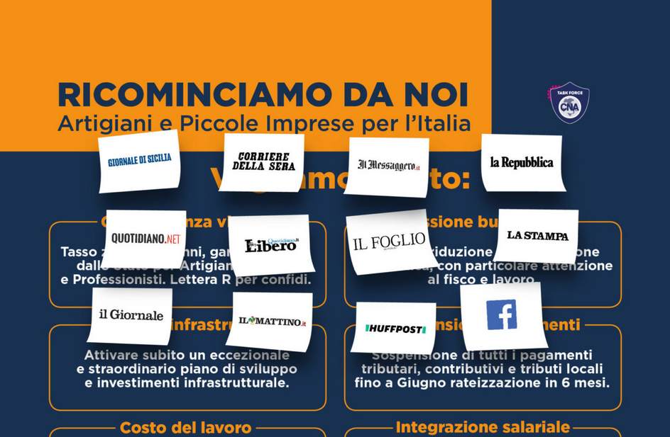 La nostra campagna su quotidiani e social per rimettere in moto l’Italia