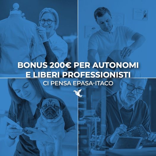 Una tantum 200 euro per lavoratori autonomi e professionisti