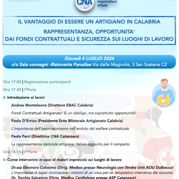 Il vantaggio di essere un artigiano in Calabria: rappresentanza, opportunità dai fondi contrattuali e sicurezza sui luoghi di lavoro